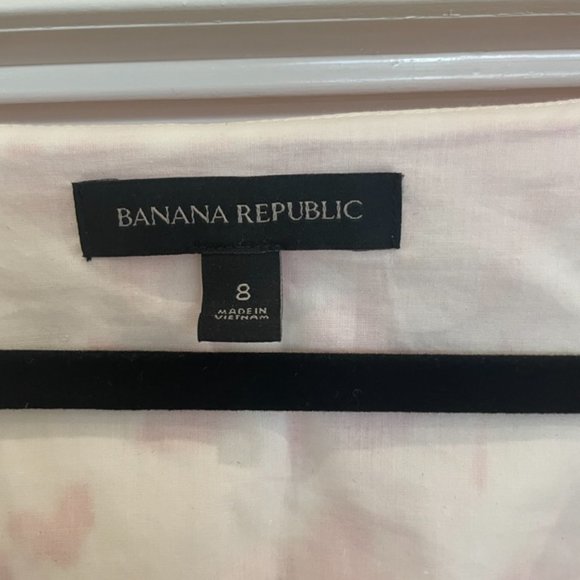 Banana Republic Front Button Short Sleeve Midi Dress Floral Women’s Size 8 - Picture 8 of 10